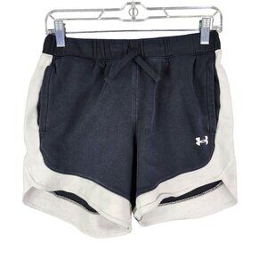 Womens Under Armour Loose Fit Fleece Sweat Shorts Athletic Baseline 6" Inseam S